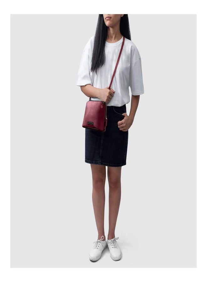 دايلي أوبجيكتز حقيبة كتف ترابيز من ديلي أوبجكتس للبنات والسيدات | مصنوعة من جلد نباتي متين | صناعة يدوية دقيقة | إغلاق بسحاب | أحزمة قابلة للتعديل والفصل | متعددة الألوان - Image 5